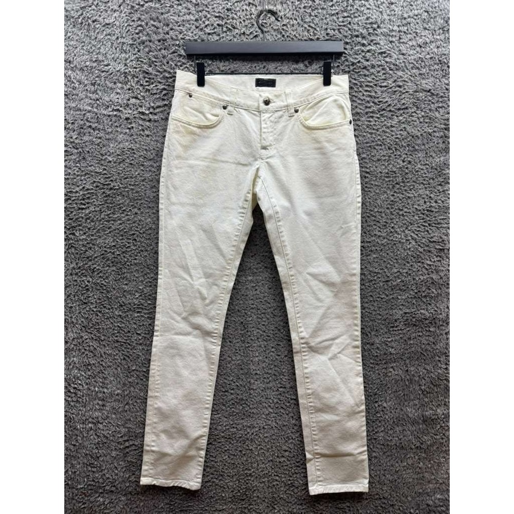 John Richmond Low‎ Rise Skinny  Cotton-Blend Denim Jeans White Womens Size 30